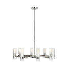 Load image into Gallery viewer, Geneva Chandelier in Polished Nickel.
