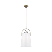 Load image into Gallery viewer, Hazel Pendant Light in Medium/Time Worn Brass.
