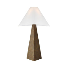 Load image into Gallery viewer, Herrero LED Tall Table Lamp in Antique Gild.
