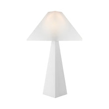 Load image into Gallery viewer, Herrero LED Tall Table Lamp in Matte White.
