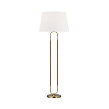 Load image into Gallery viewer, Katie LED Floor Lamp in Time Worn Brass.
