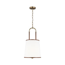 Load image into Gallery viewer, Katie Pendant Light in Time Worn Brass (Medium).
