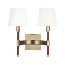 Load image into Gallery viewer, Katie Wall Light in Time Worn Brass (2-Light).
