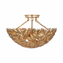 Load image into Gallery viewer, Kelan Semi Flush Mount Ceiling Light in Antique Gild.
