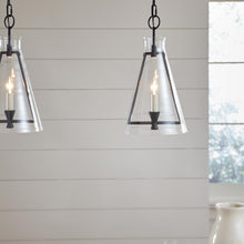 Load image into Gallery viewer, Keystone Pendant Light in Detail.
