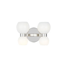 Load image into Gallery viewer, Londyn LED Vanity Wall Light in Polished Nickel (4-Light).
