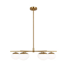 Load image into Gallery viewer, Lune LED Chandelier in Burnished Brass (Large).
