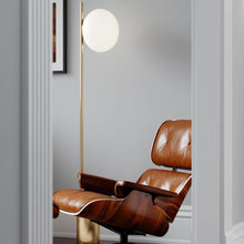 Load image into Gallery viewer, Lune LED Floor Lamp in living room.
