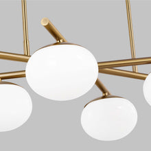 Load image into Gallery viewer, Lune LED Linear Chandelier in Detail.
