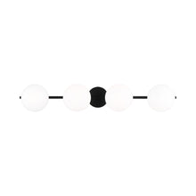 Load image into Gallery viewer, Lune LED Vanity Wall Light in Aged Iron (4-Light).
