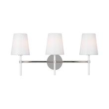 Load image into Gallery viewer, Monroe Bath Vanity Light in Polished Nickel.
