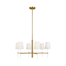 Load image into Gallery viewer, Monroe Chandelier in Burnished Brass (Medium).
