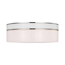 Load image into Gallery viewer, Monroe Large Flush Mount Ceiling Light in Polished Nickel.
