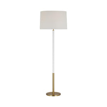 Load image into Gallery viewer, Monroe LED Floor Lamp in Burnished Brass/White

