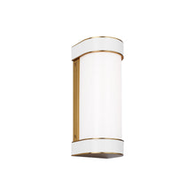 Load image into Gallery viewer, Monroe LED Vanity Wall Light in Burnished Brass (Small).

