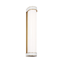 Load image into Gallery viewer, Monroe LED Vanity Wall Light in Burnished Brass (Large).
