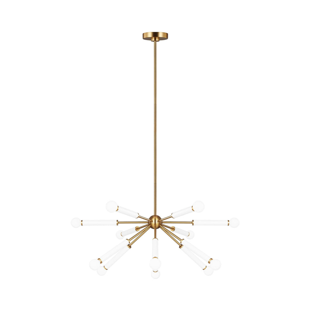 Monroe Sputnik Chandelier in Burnished Brass (12-Light).