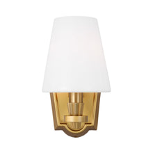 Load image into Gallery viewer, Paisley Bath Wall Light in Burnished Brass (1-Light/Short).

