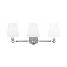 Load image into Gallery viewer, Paisley Bath Wall Light in Polished Nickel (3-Light/Short).
