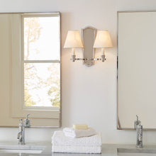 Load image into Gallery viewer, Paisley Bath Wall Light in bathroom.
