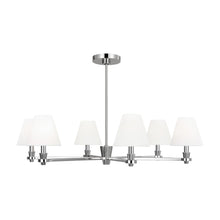 Load image into Gallery viewer, Paisley Chandelier in Polished Nickel (Polished Nickel).
