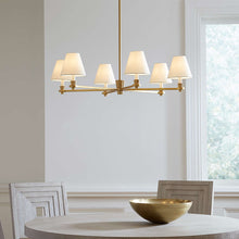 Load image into Gallery viewer, Paisley Chandelier in dining room.
