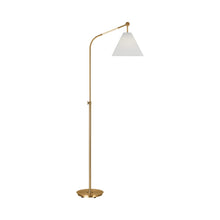 Load image into Gallery viewer, Remy Task LED Floor Lamp in Burnished Brass.
