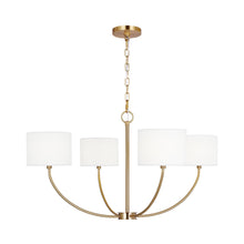 Load image into Gallery viewer, Sawyer LED Chandelier in Burnished Brass (Small).
