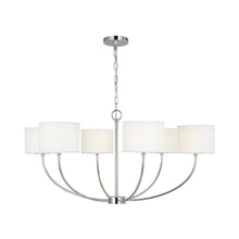 Load image into Gallery viewer, Sawyer LED Chandelier in Polished Nickel (Medium).

