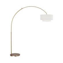 Load image into Gallery viewer, Sawyer LED Floor Lamp in Burnished Brass.
