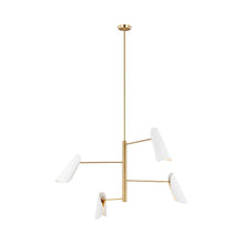 Load image into Gallery viewer, Tresa Chandelier in Matte White (4-Light).
