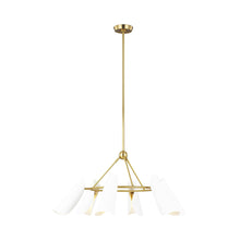 Load image into Gallery viewer, Tresa Chandelier in Matte White (6-Light).
