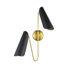 Load image into Gallery viewer, Tresa Wall Light in Midnight Black.
