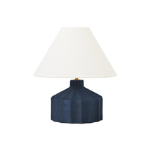 Load image into Gallery viewer, Veneto LED Table Lamp in Matte Medium Blue Wash (Small).
