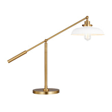 Load image into Gallery viewer, Wellfleet Wide LED Desk Lamp in Detail.

