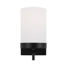 Load image into Gallery viewer, Zire Bath Wall Light in Midnight Black.
