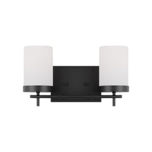 Load image into Gallery viewer, Zire Vanity Wall Light in Midnight Black (2-Light).
