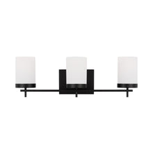 Load image into Gallery viewer, Zire Vanity Wall Light in Midnight Black (3-Light).
