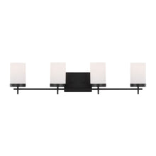 Load image into Gallery viewer, Zire Vanity Wall Light in Midnight Black (4-Light).
