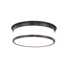 Load image into Gallery viewer, Geneva Flush Mount Ceiling Light in 3-Light/Old Bronze.
