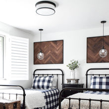 Load image into Gallery viewer, Geneva Flush Mount Ceiling Light in bedroom.
