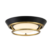 Load image into Gallery viewer, Beam Me Up! LED Flush Mount Ceiling Light in Satin Brass (Large).
