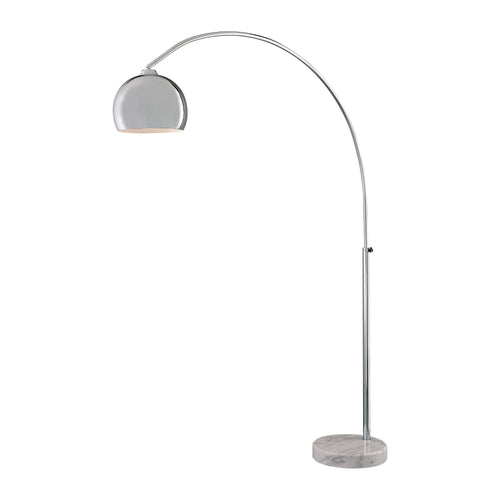 George's Reading Room 1 Light LED Floor Lamp in Brushed Nickel.