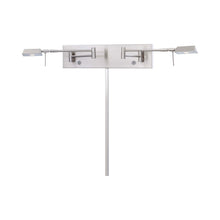 Load image into Gallery viewer, George&#39;s Reading Room P4139 2 Light LED Swing Arm Wall Light in Brushed Nickel.

