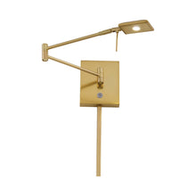 Load image into Gallery viewer, George&#39;s Reading Room P4328 LED Swing Arm Wall Light in Honey Gold.
