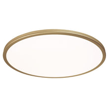 Load image into Gallery viewer, Geos LED Round Low-Profile Flush Mount Light in X-Large/2700K/Brushed Brass.
