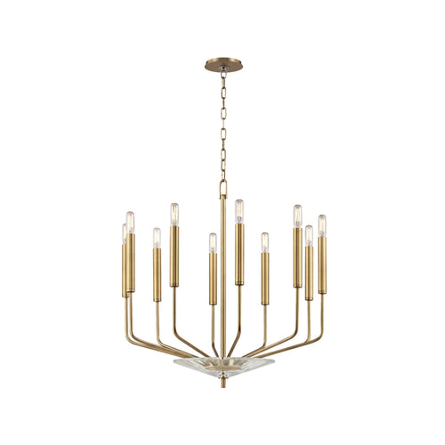 Gideon Chandelier in Aged Brass.