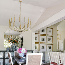 Load image into Gallery viewer, Gideon Chandelier in living room.
