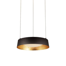 Load image into Gallery viewer, Gilt LED Chandelier in Detail.
