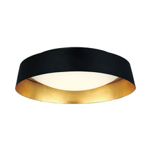 Load image into Gallery viewer, Gilt LED Flush Mount Ceiling Light in Black and Gold.
